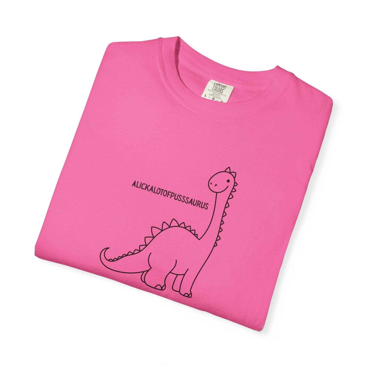 Comfort Colors Cute Brontosaurus Adult Doodle T-Shirt