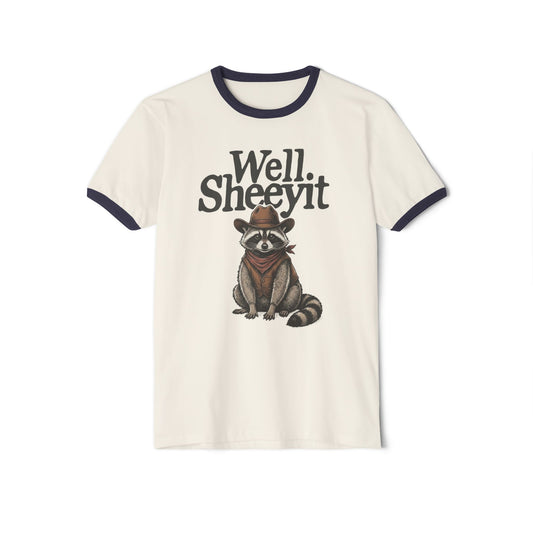 Well, Sheeyit Raccoon Ringer Tee