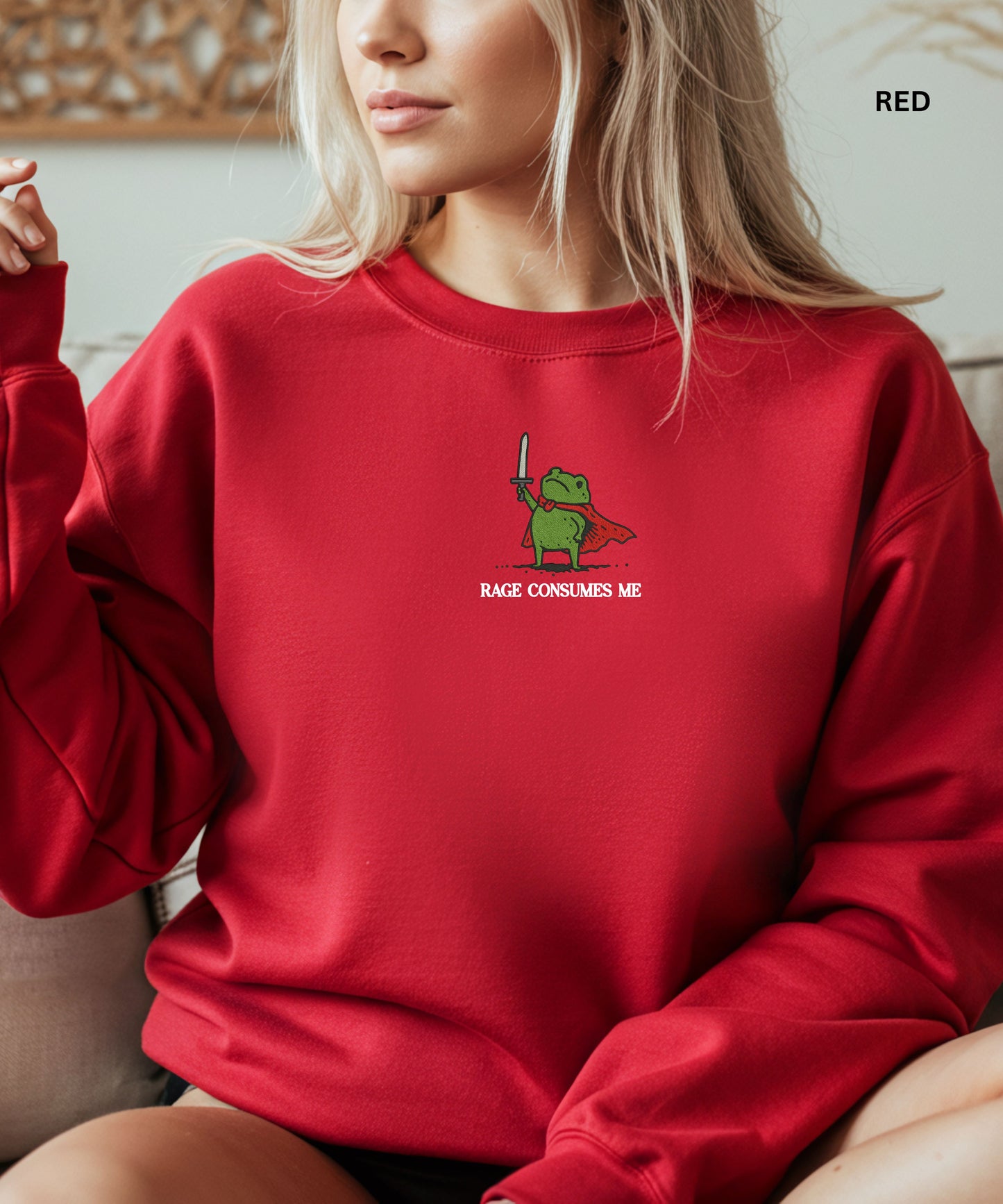 Rage consumes me Frog Warrior Sweatshirt