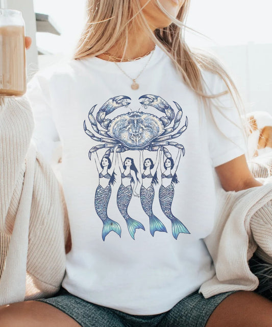 Comfort Colors La Dolce Vita Mermaid Crab Shirt