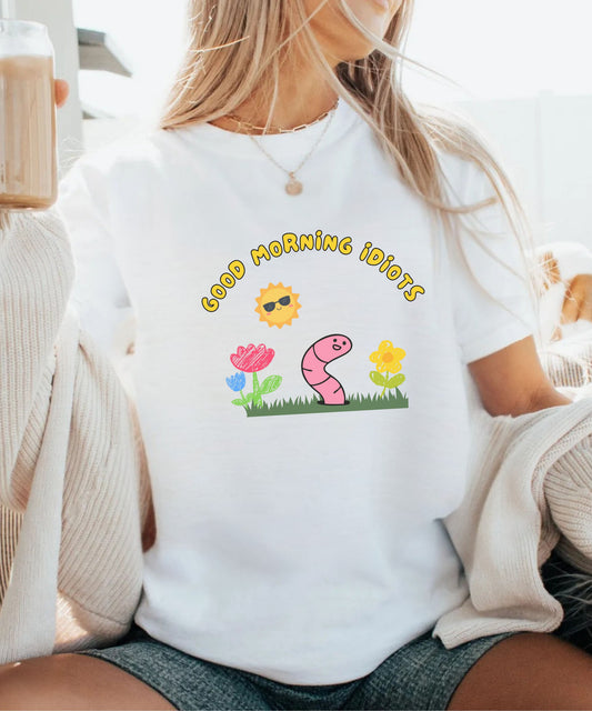 Comfort Colors® “Good Morning Idiots”Meme Shirt