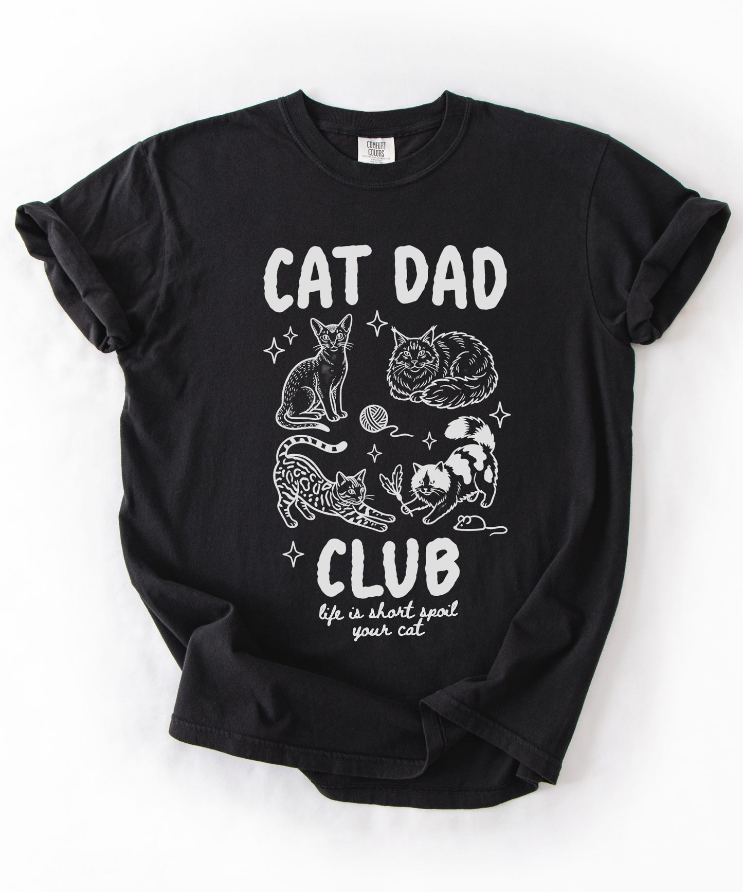 Comfort Colors Cat Dad Club T-Shirt