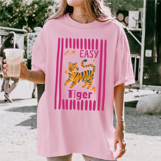 Comfort Colorsยฎ Cute Easy Tiger Shirt,