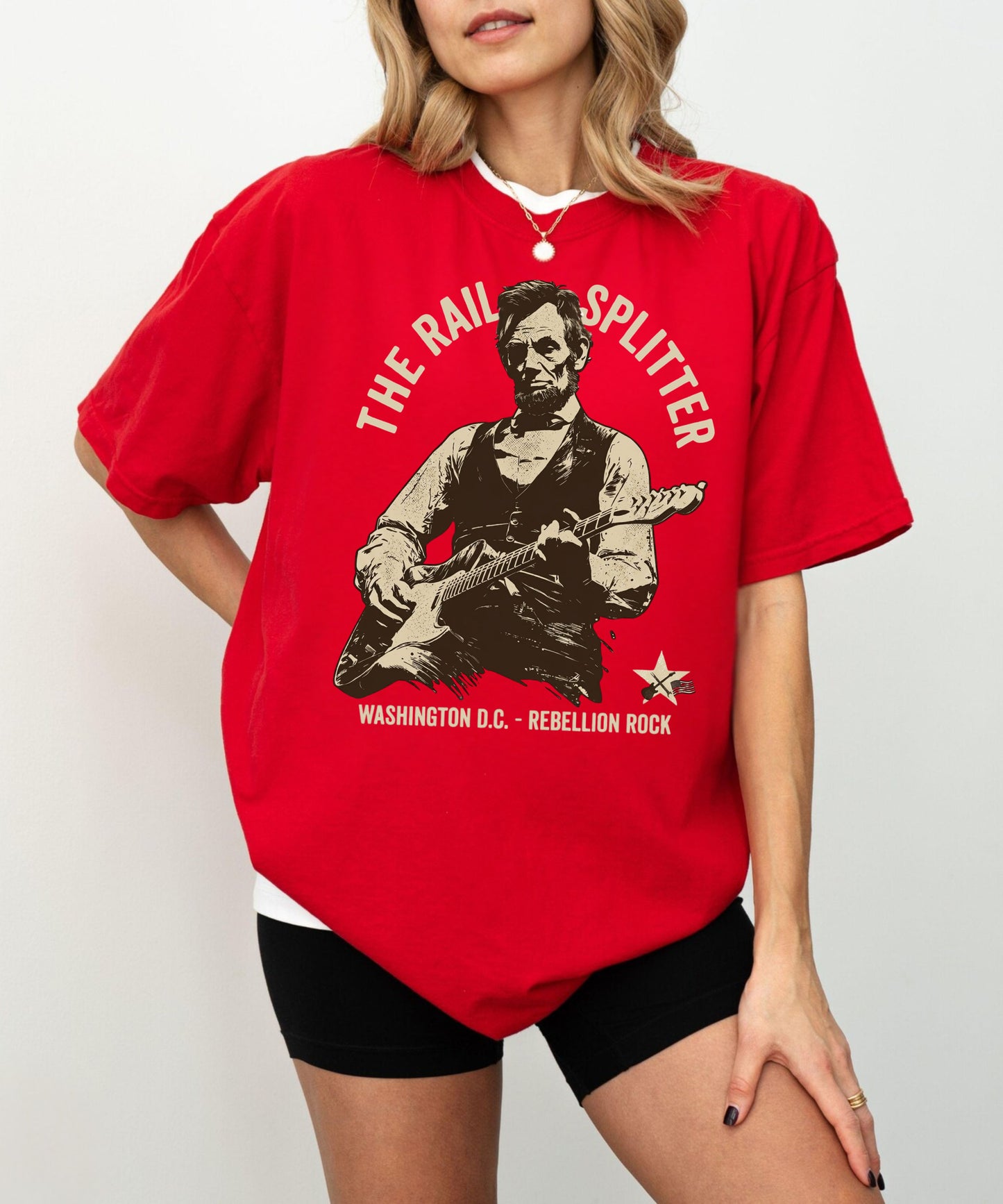Abraham Lincoln Unisex Guitar Tee