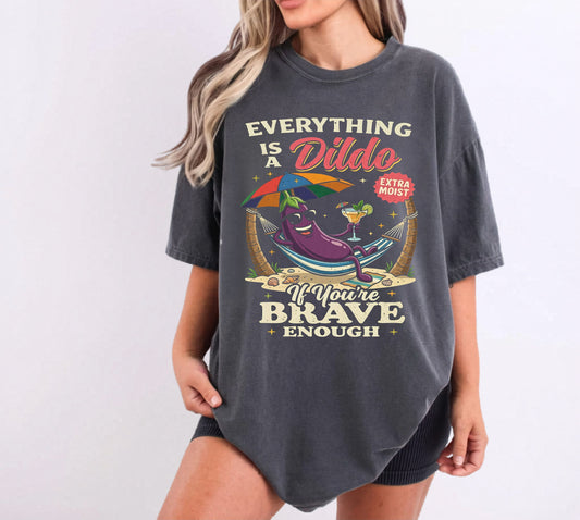 Brave Enough Beach Graphic T-Shirt