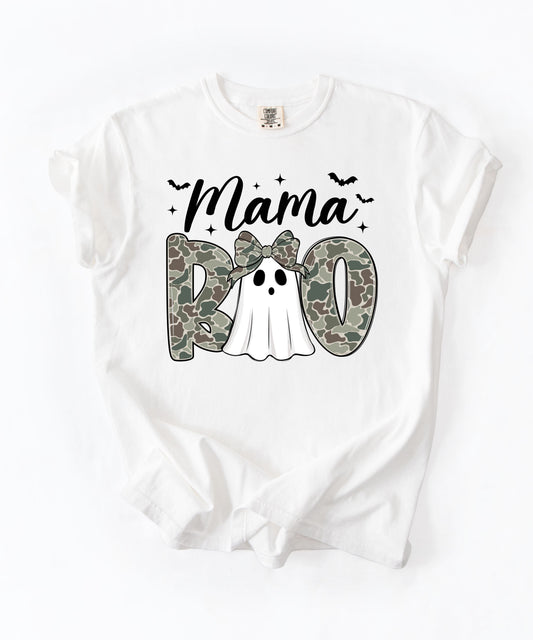 Mama And Daddy Boo T-Shirt — Camo Ghost Halloween Tee for Moms and Dads