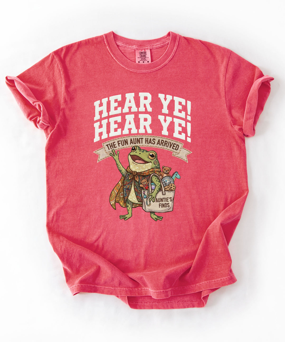 Frog Bard T-Shirt — “The Fun Aunt Has Arrived” Medieval Fantasy Tee