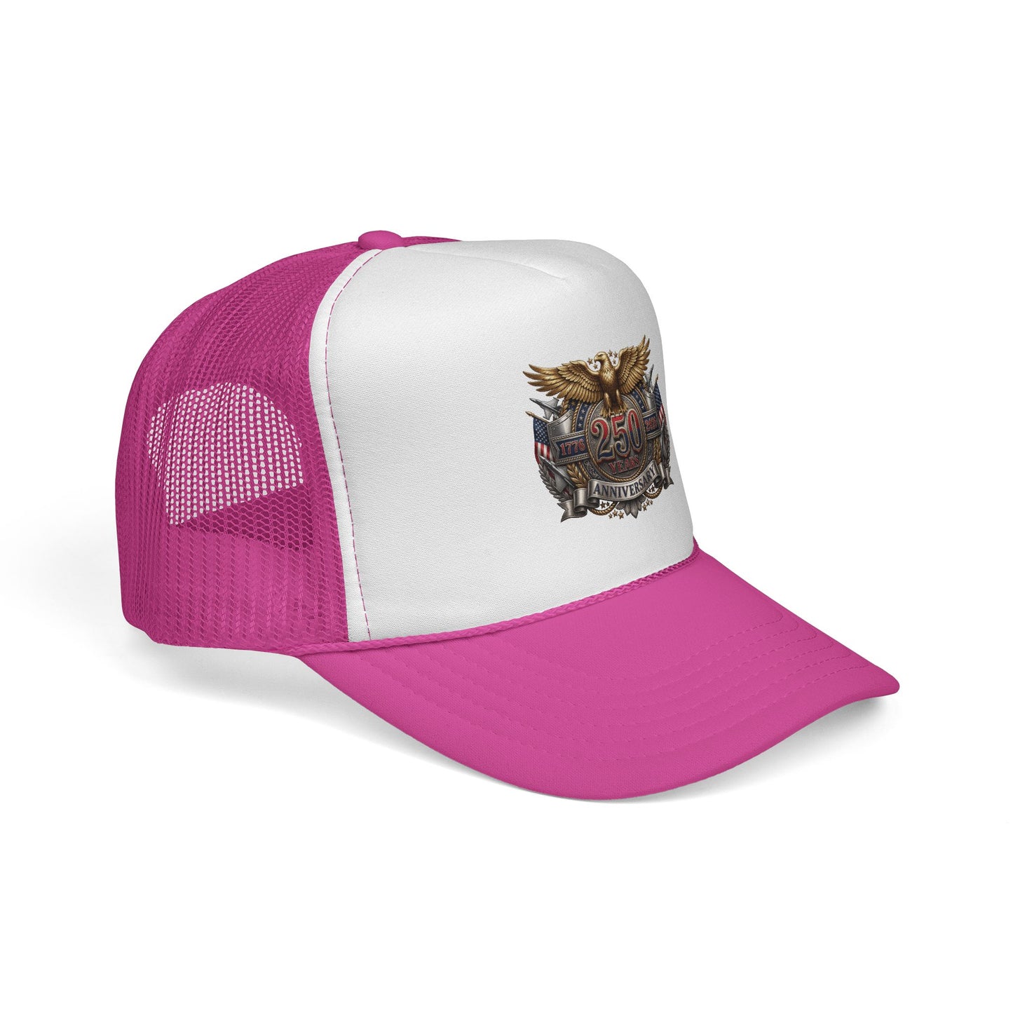 250th Anniversary Trucker Cap — Vintage Eagle Patriotic Mesh Hat
