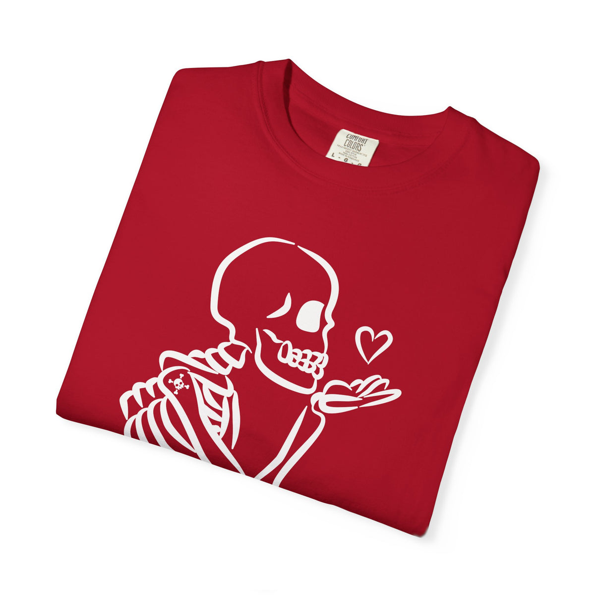 Cute Skeleton Blowing Heart T-Shirt — Gothic HalloweenTee
