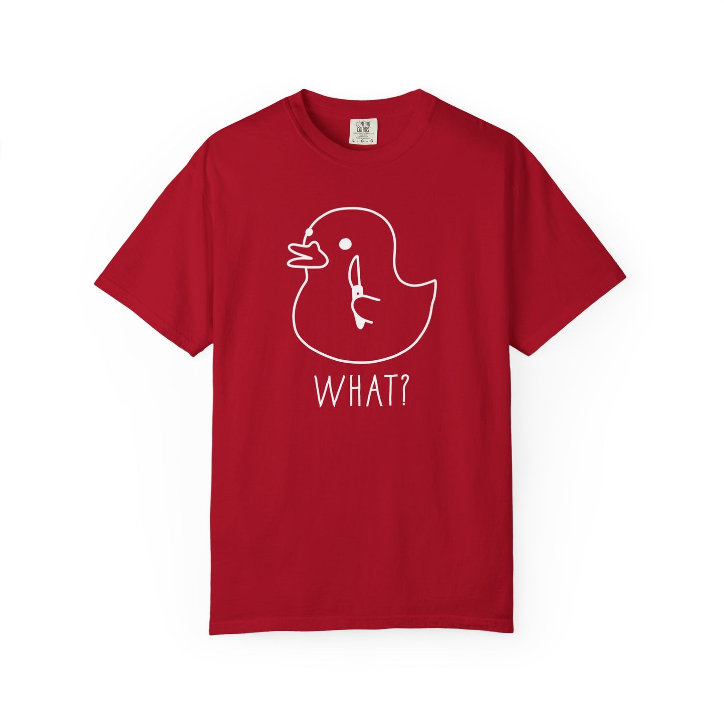 Silly Goose WHAT? Graphic T-Shirt in RED — funny garment dyed goose meme tee