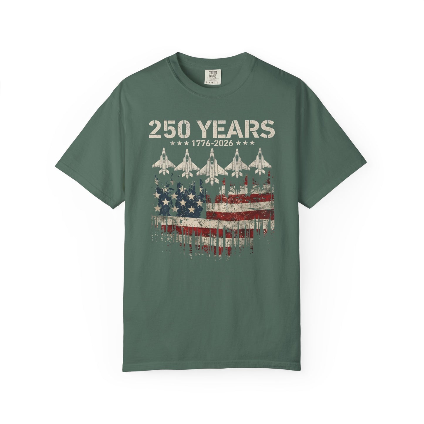 250 Years 1776–2026 American Flag shirt