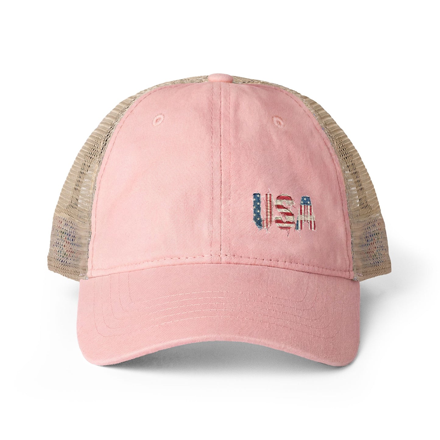 Women's patriotic Washed Mesh-Back Cap
