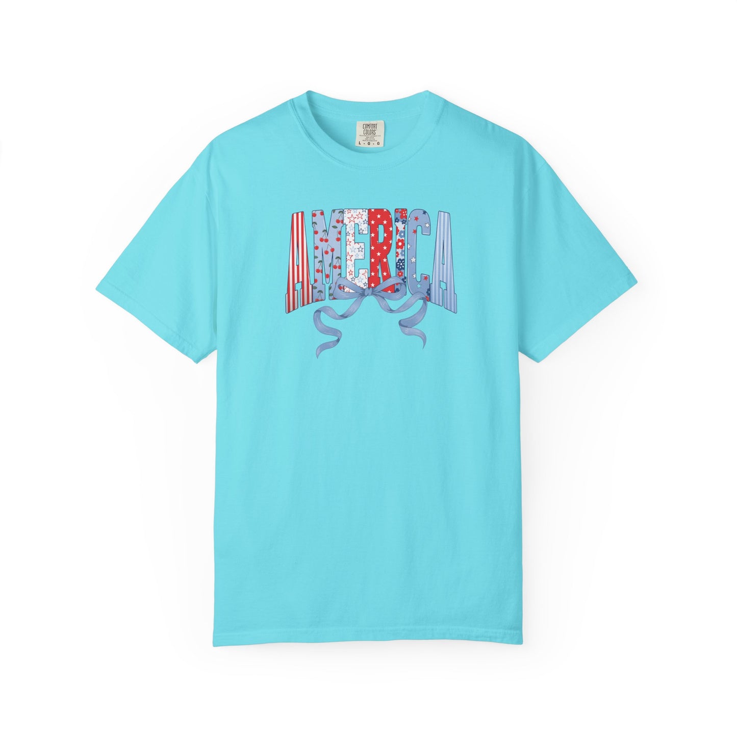 America Comfort Colors 1717 T-Shirt in lagoon blue – Garment-Dyed Unisex Tee