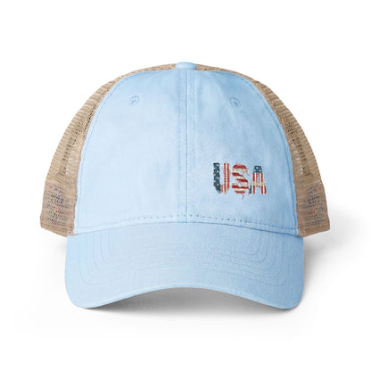 Women's patriotic Washed Mesh-Back Cap