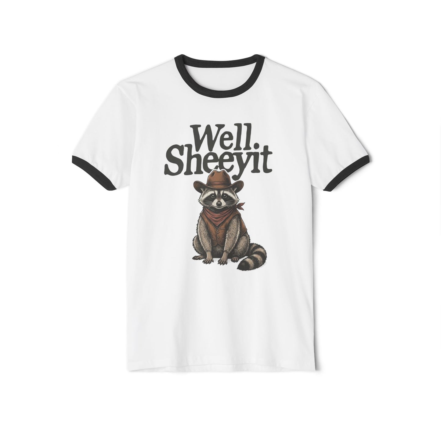Well, Sheeyit Raccoon Ringer Tee