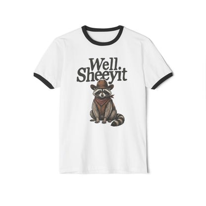 Well, Sheeyit Raccoon Ringer Tee