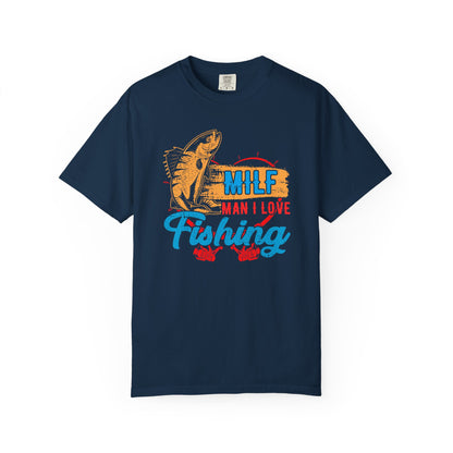 Fishing T-Shirt — "MILF: Man I Love Fishing" Retro Fish Graphic