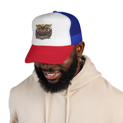 250th Anniversary Trucker Cap — Vintage Eagle Patriotic Mesh Hat