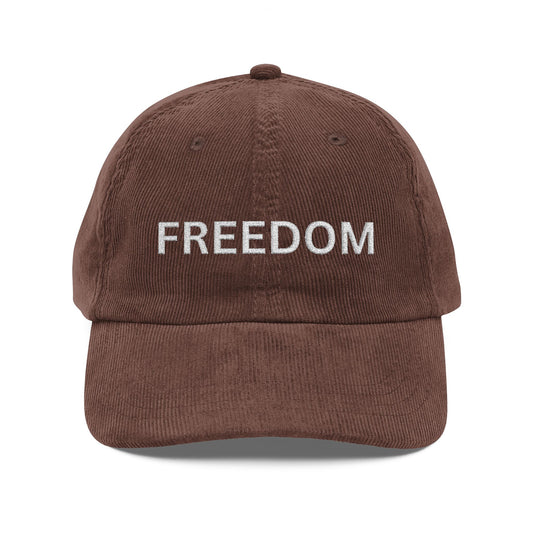 Freedom Corduroy Embroidery, Retro Hat