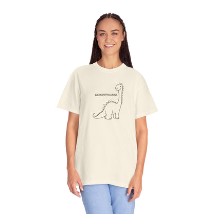 Comfort Colors Cute Brontosaurus Adult Doodle T-Shirt