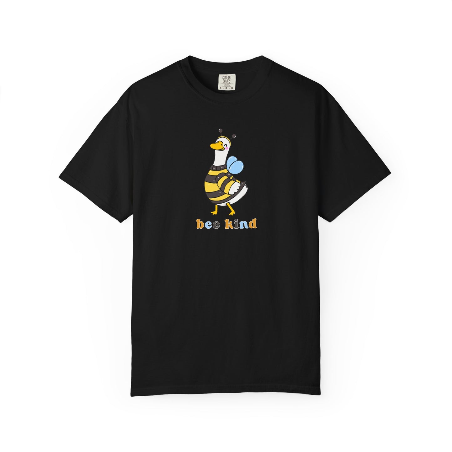 Bee Kind Silly Goose T-Shirt in Black — funny bee costume graphic tee