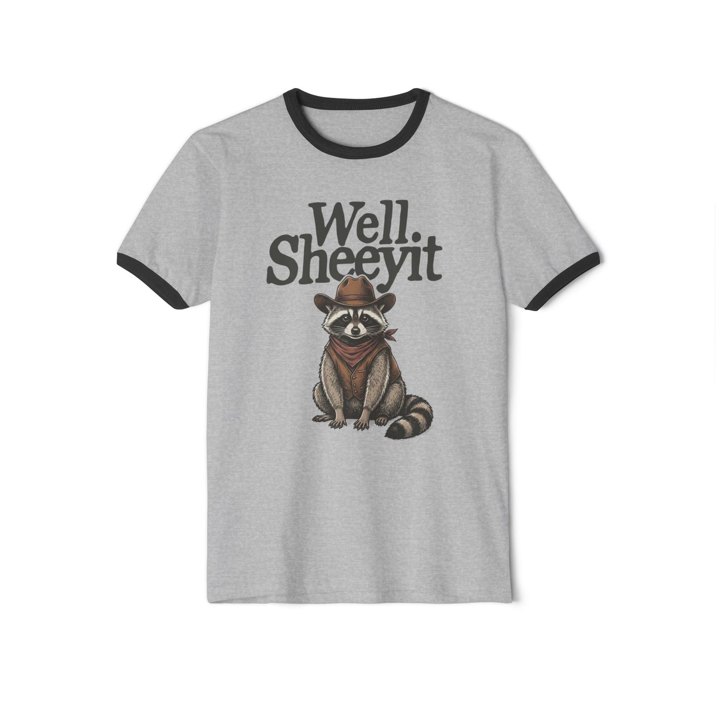 Well, Sheeyit Raccoon Ringer Tee