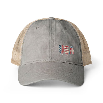 Women's patriotic Washed Mesh-Back Cap
