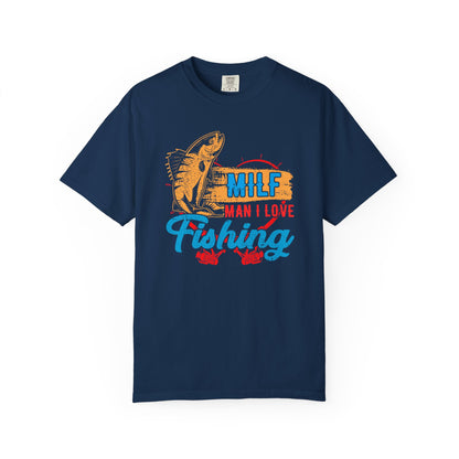 Fishing T-Shirt — "MILF: Man I Love Fishing" Retro Fish Graphic