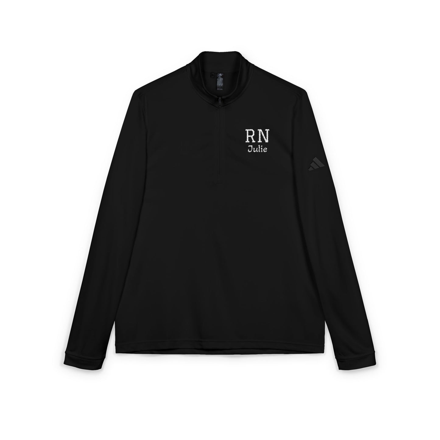 Personalized Embroidered 'RN' Quarter-Zip Pullover