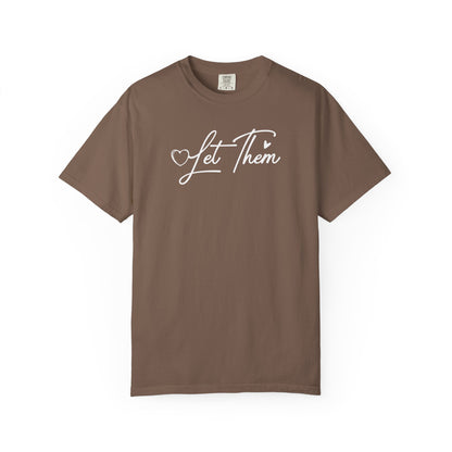 espresso t-shirt with a small logo on a white background