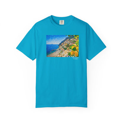 Amalfi Coast Positano Coastal Villa Beach T-Shirt