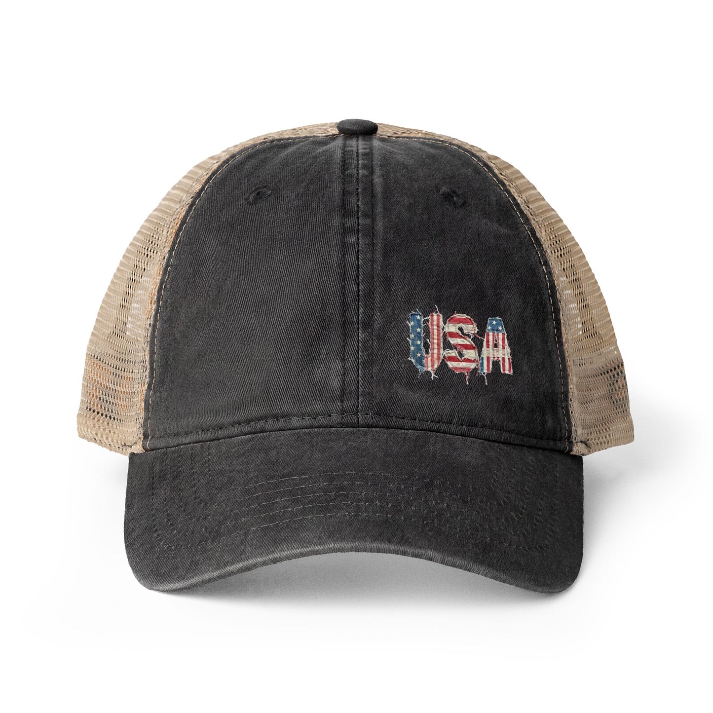 Women's patriotic Washed Mesh-Back Cap