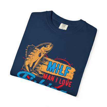 Fishing T-Shirt — "MILF: Man I Love Fishing" Retro Fish Graphic