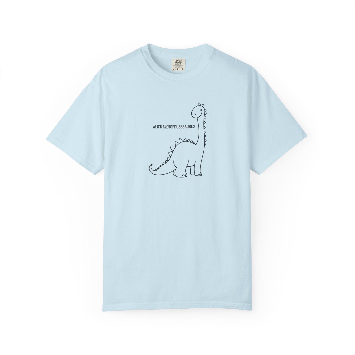 Comfort Colors Cute Brontosaurus Adult Doodle T-Shirt