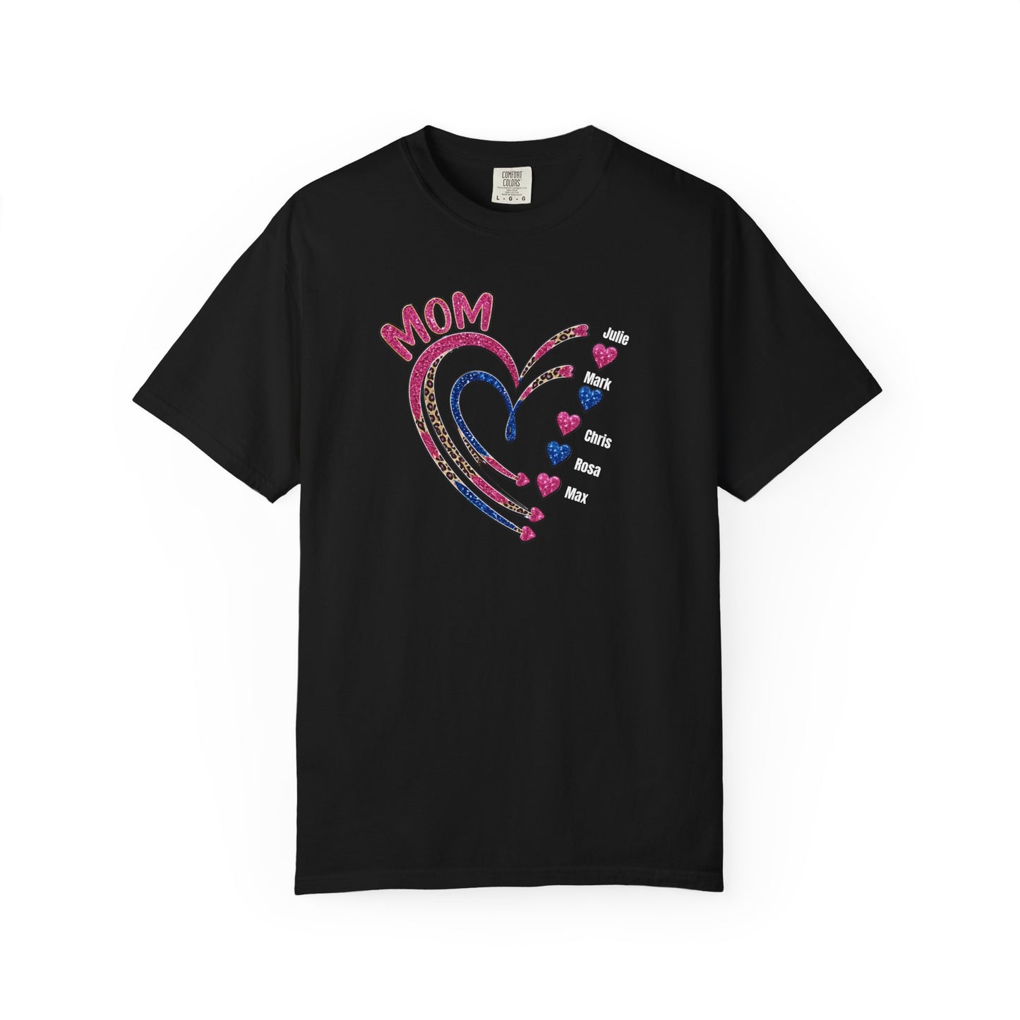 Custom Mom Heart Graphic T-Shirt