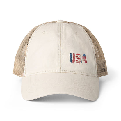 Women's patriotic Washed Mesh-Back Cap