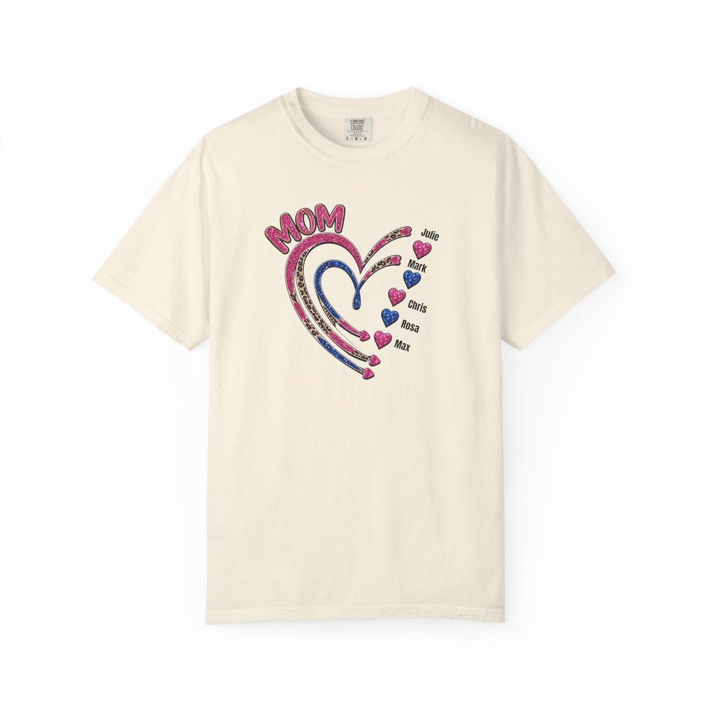 Custom Mom Heart Graphic T-Shirt