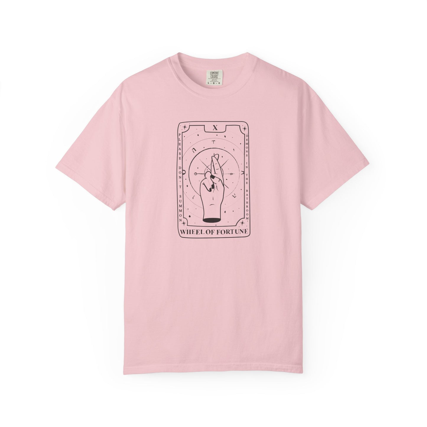 Wheel of Fortune Tarot T-Shirt Do Not Summon Demons in the Bathroom – Blossom