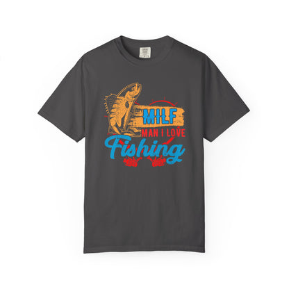Fishing T-Shirt — "MILF: Man I Love Fishing" Retro Fish Graphic