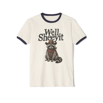 Well, Sheeyit Raccoon Ringer Tee