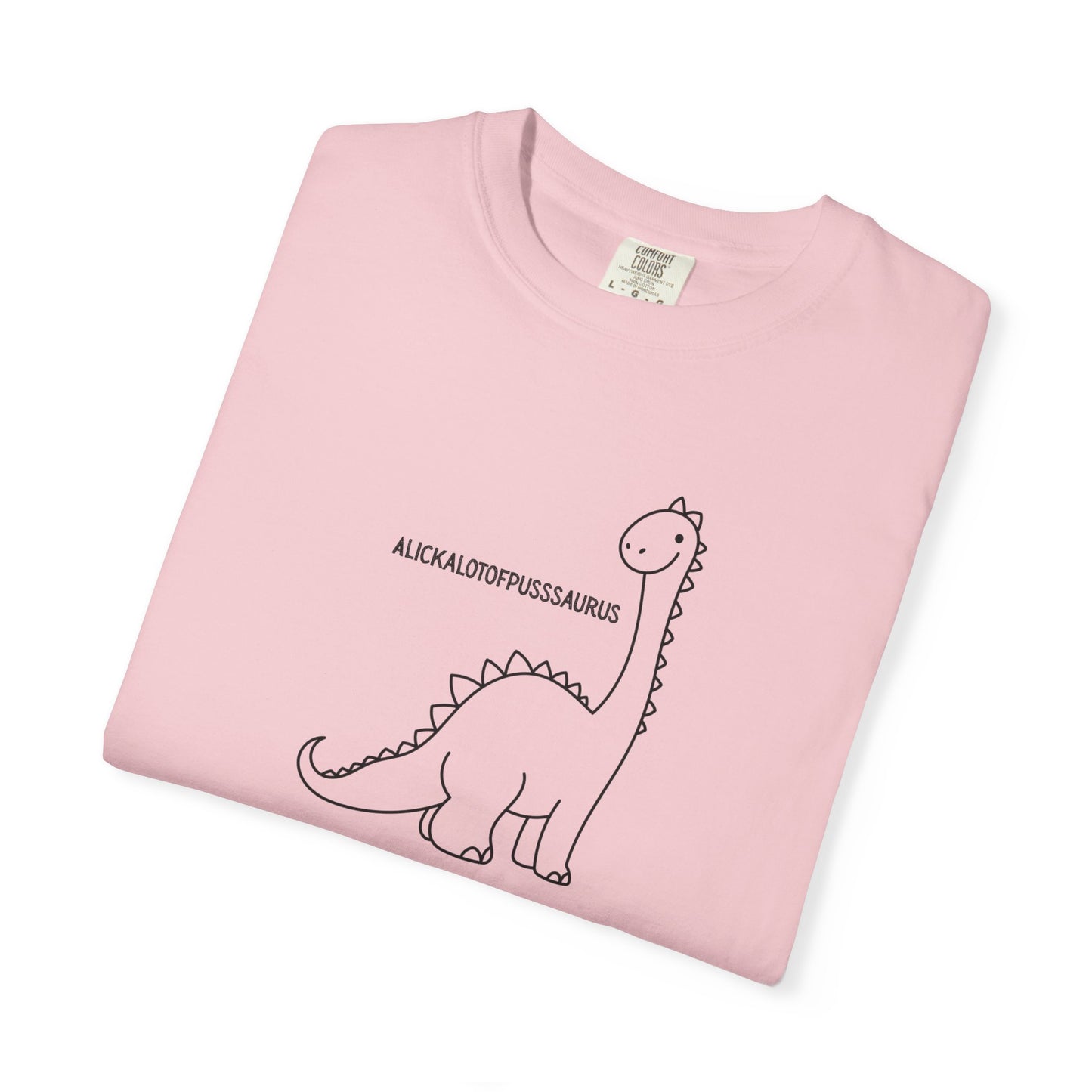Comfort Colors Cute Brontosaurus Adult Doodle T-Shirt