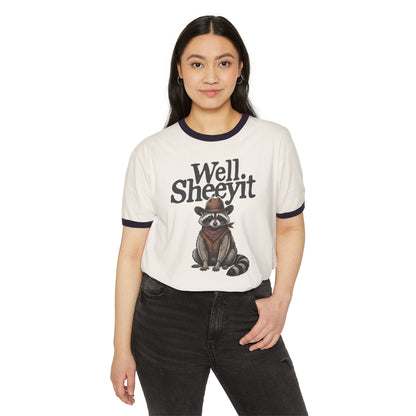 Well, Sheeyit Raccoon Ringer Tee