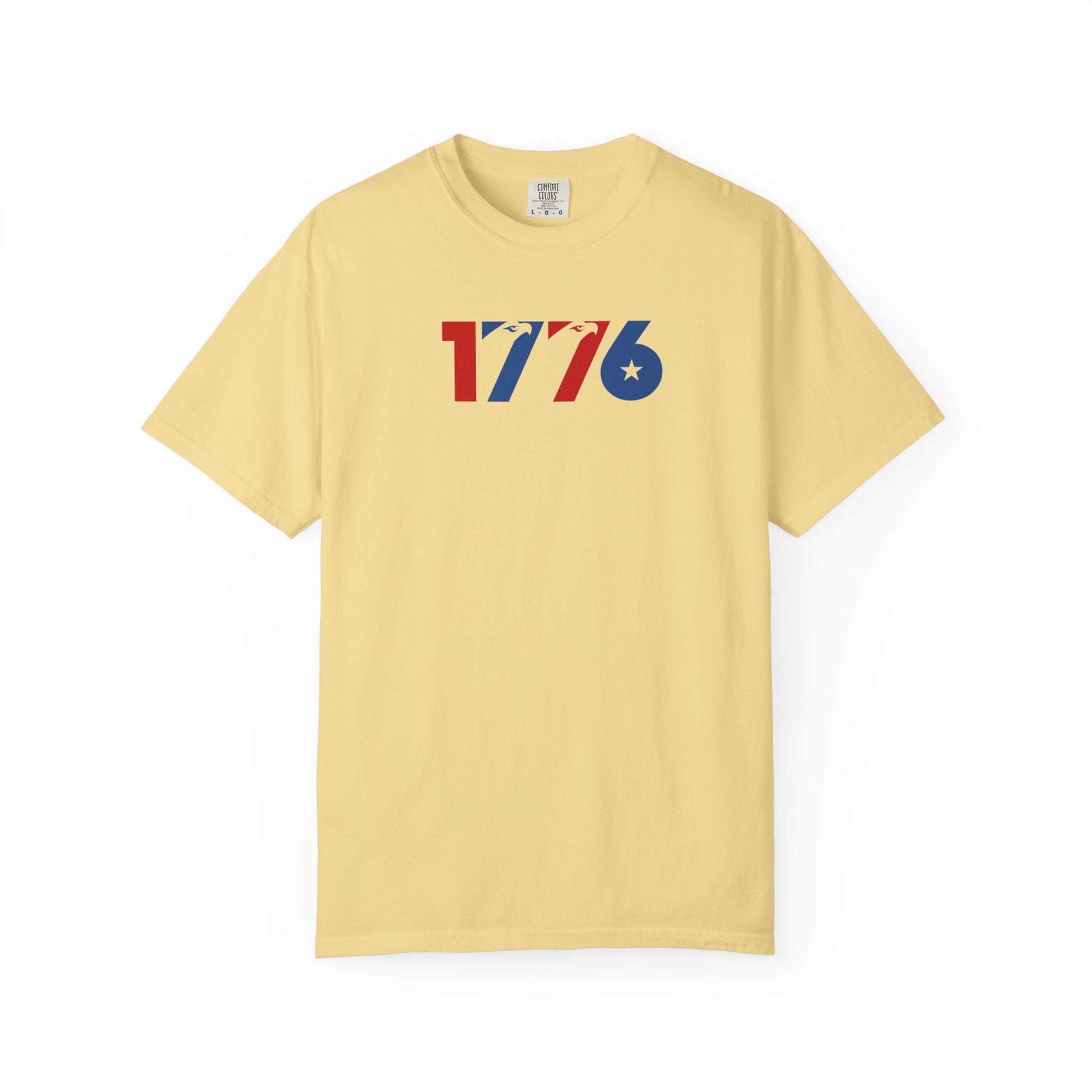 banana t-shirt with '1776' design on a white background