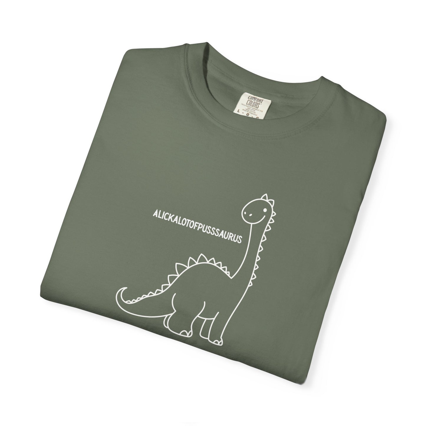 Comfort Colors Cute Brontosaurus Adult Doodle T-Shirt