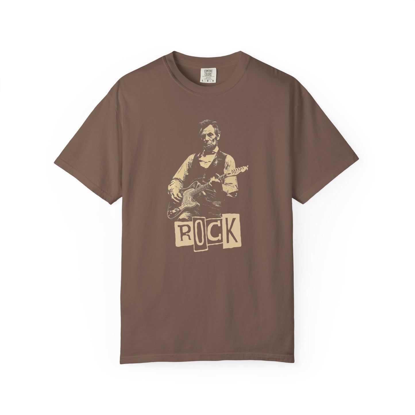 President Abraham Lincoln Rock Guitarist Vintage Tee