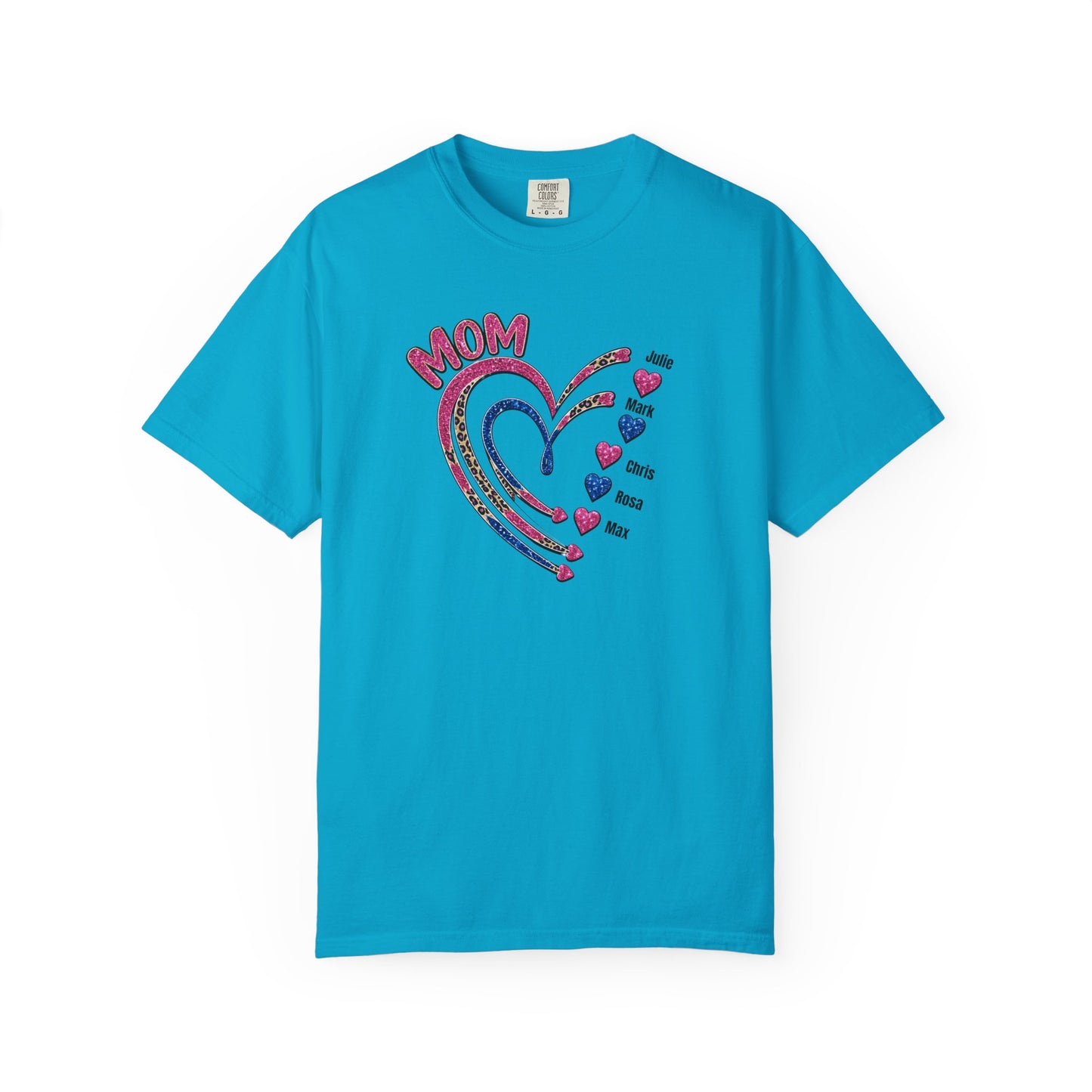Custom Mom Heart Graphic T-Shirt