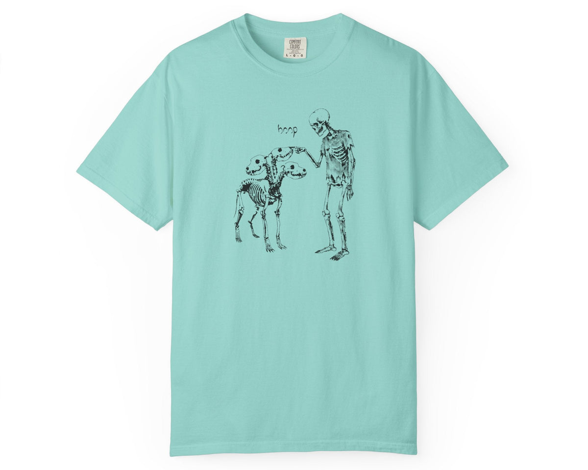 Chalky Mint garment-dyed Boop Skeleton Cerberus graphic t-shirt — GodaStudio
