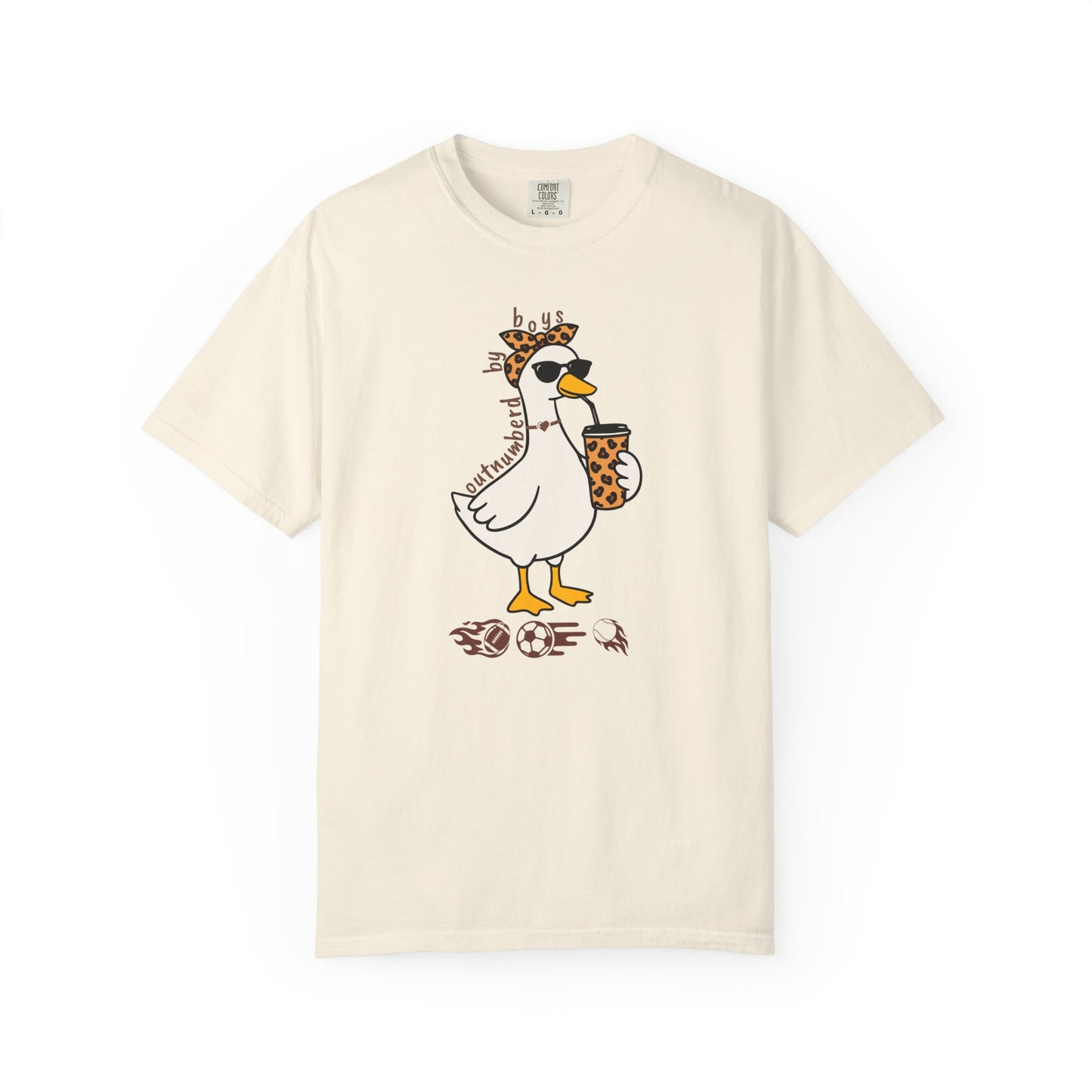 Comfort Colors funny boy mom goose shirt in ivory — garment dyed graphic tee
