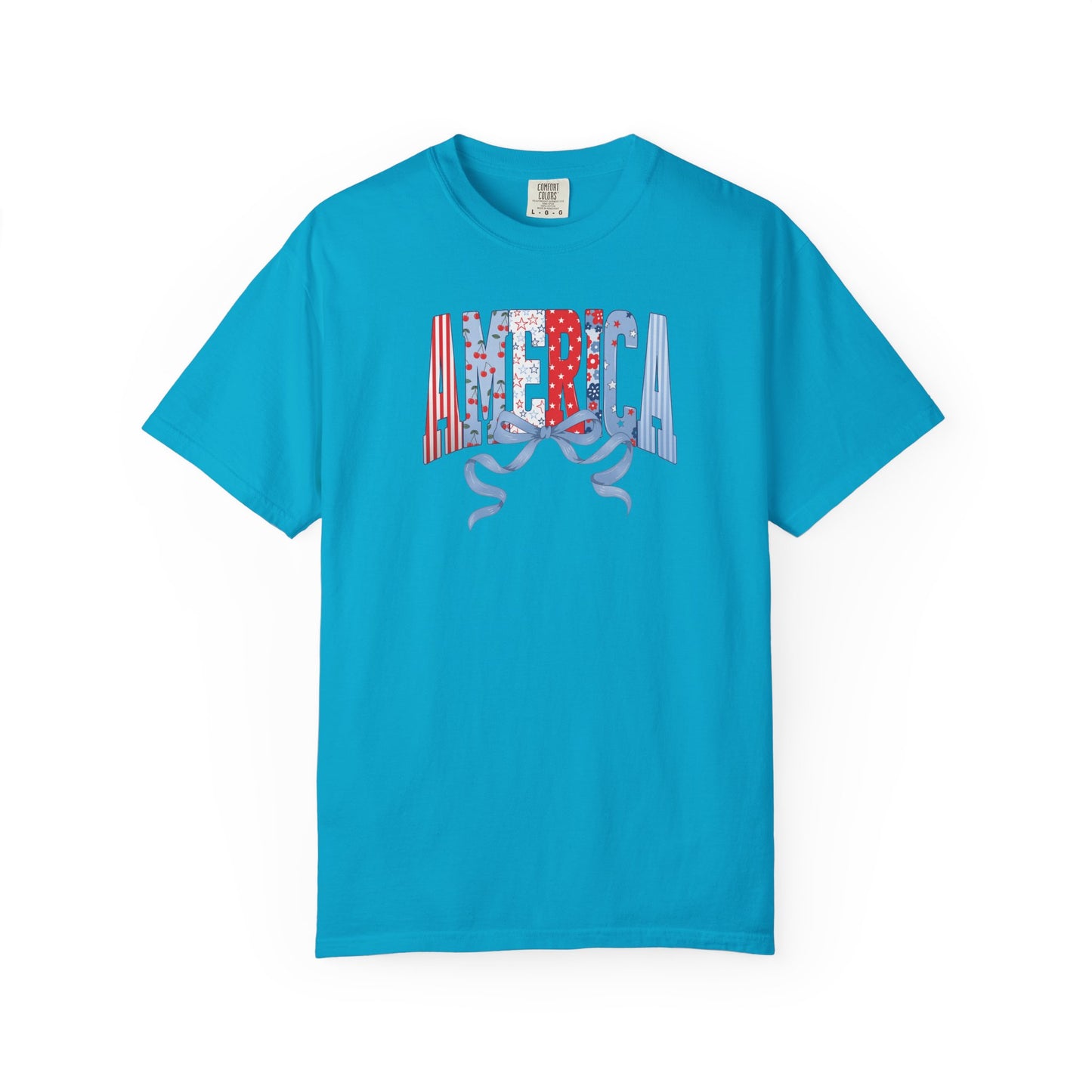 America Comfort Colors 1717 T-Shirt in saphire– Garment-Dyed Unisex Tee