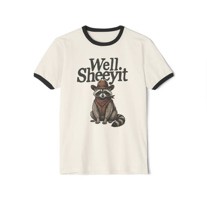 Well, Sheeyit Raccoon Ringer Tee